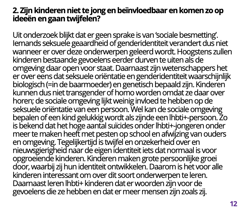 Pagina uit de handleiding van Astra op ontdekking die ingaat op de vraag of kinderen beïnvloedbaar zijn